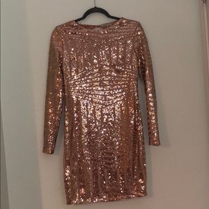 Charlotte Russe gold sequin dress
